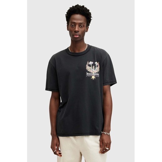 AllSaints t-shirt bawełniany STRUMMER SS męski kolor czarny z nadrukiem M012PA ze sklepu ANSWEAR.com w kategorii T-shirty męskie - zdjęcie 173280821