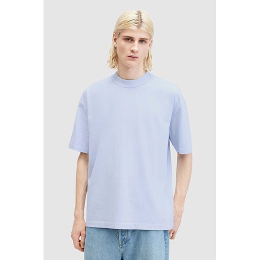 AllSaints t-shirt bawełniany ISAC SS CREW kolor niebieski gładki MD105V ze sklepu ANSWEAR.com w kategorii T-shirty męskie - zdjęcie 173280870