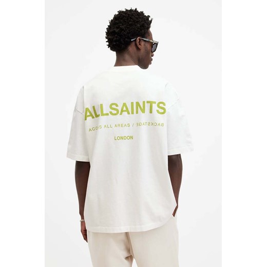 T-shirt męski AllSaints z bawełny z krótkimi rękawami 