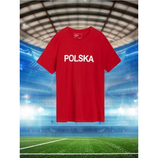 Sinsay - Koszulka Polska - czerwony ze sklepu Sinsay w kategorii T-shirty męskie - zdjęcie 173282710