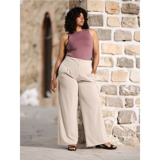 Sinsay - Spodnie eleganckie - kremowy ze sklepu Sinsay w kategorii Spodnie damskie - zdjęcie 173282754