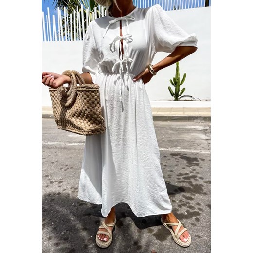 Sukienka HIMERFOLA WHITE ze sklepu Ivet Shop w kategorii Sukienki - zdjęcie 173283032