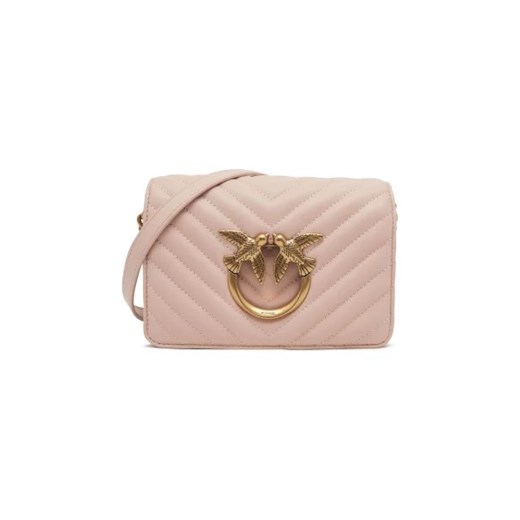 Pinko Skórzana torebka na ramię LOVE CLICK MINI SHEEP NAPPA CH Pinko One Size okazyjna cena Gomez Fashion Store