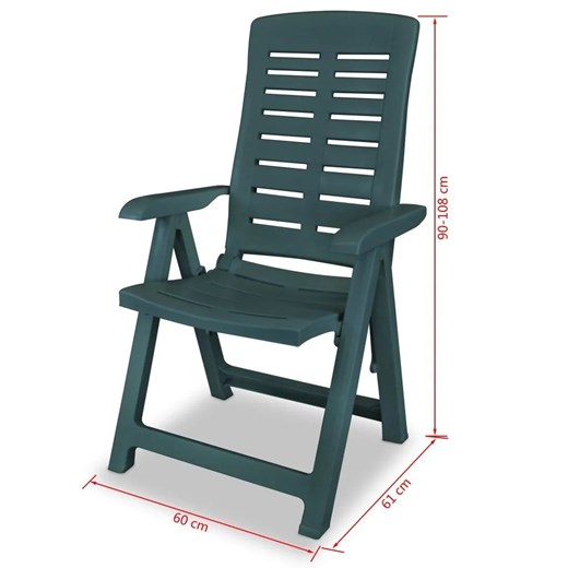 Zestaw zielonych krzeseł ogrodowych Elexio 4Q Elior One Size Edinos.pl
