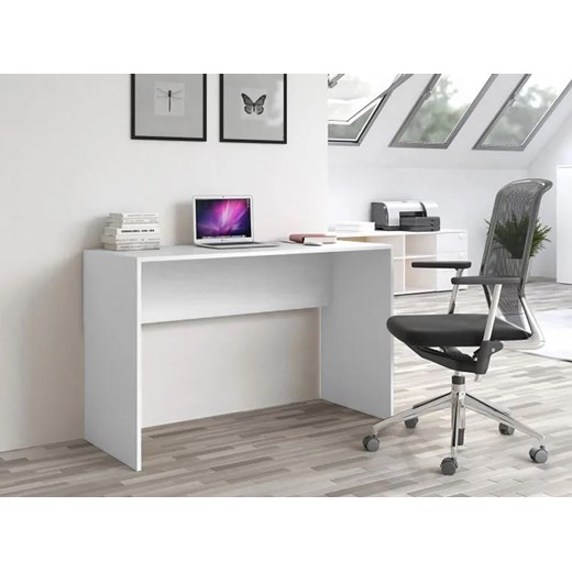Nowoczesne komputerowe biurko białe - Luvis 2X Elior One Size Edinos.pl