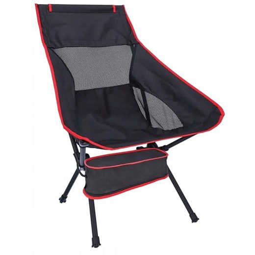 Składane krzesło wędkarskie z oparciem i torbą - Fygox ze sklepu Edinos.pl w kategorii Krzesła ogrodowe - zdjęcie 173285034