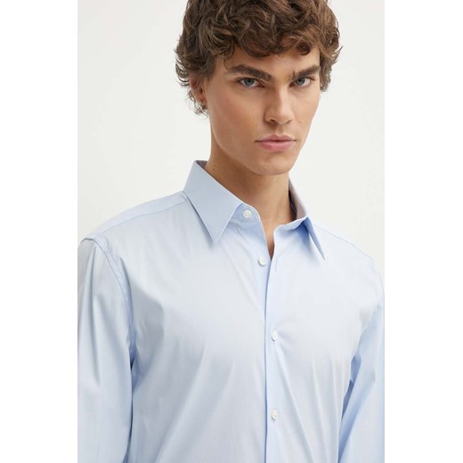 Theory koszula męska kolor niebieski regular z kołnierzykiem klasycznym ze sklepu ANSWEAR.com w kategorii Koszule męskie - zdjęcie 173288214