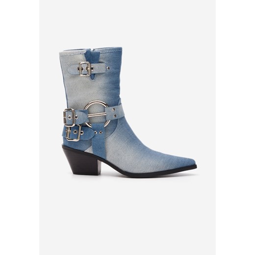 Niebieskie kowbojki damskie Rosita Zapatos 39 okazyjna cena Zapatos