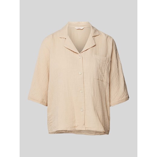 Bluzka koszulowa krótka z fakturowanym wzorem model ‘LTHYRA’ ze sklepu Peek&Cloppenburg  w kategorii Koszule damskie - zdjęcie 173288831