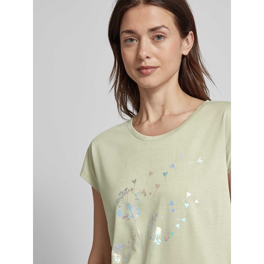T-shirt z kwiatowym nadrukiem Montego XL Peek&Cloppenburg 