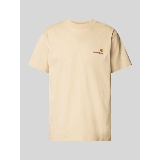 T-shirt męski Carhartt WIP beżowy z krótkim rękawem 