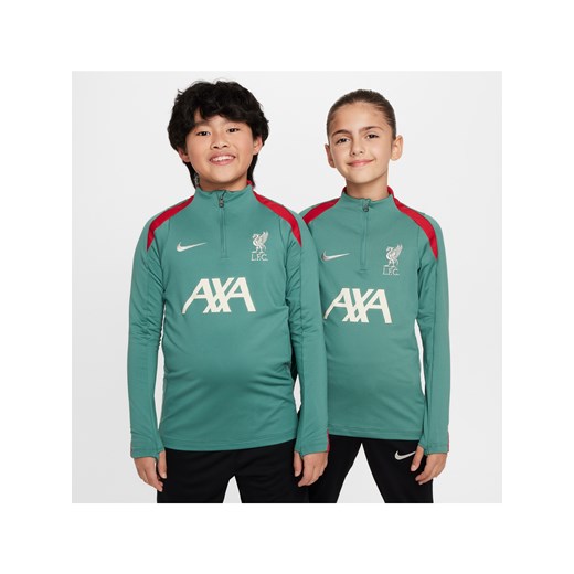 Treningowa koszulka piłkarska dla dużych dzieci Liverpool F.C. Strike Nike Dri-FIT - Zieleń ze sklepu Nike poland w kategorii T-shirty chłopięce - zdjęcie 173289320