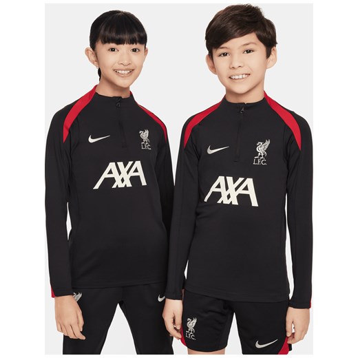 Treningowa koszulka piłkarska dla dużych dzieci Liverpool F.C. Strike Nike Dri-FIT - Czerń ze sklepu Nike poland w kategorii T-shirty chłopięce - zdjęcie 173289333