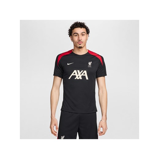 Męska dzianinowa koszulka piłkarska z krótkim rękawem Nike Dri-FIT Liverpool F.C. Strike - Czerń ze sklepu Nike poland w kategorii T-shirty męskie - zdjęcie 173289353