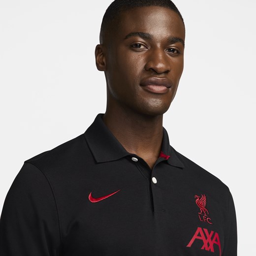 Męska koszulka piłkarska polo Nike Dri-FIT Liverpool F.C. The Nike Polo - Czerń Nike M Nike poland