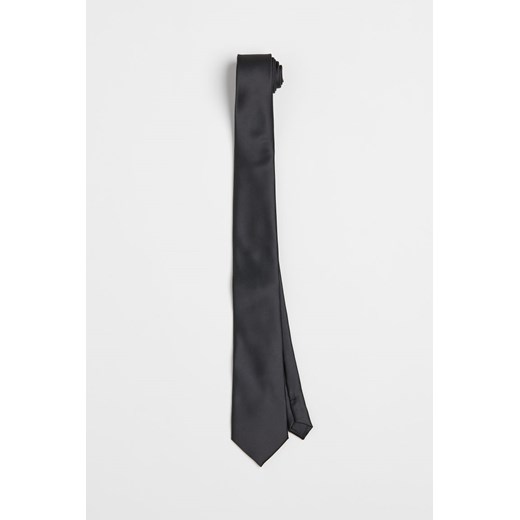 H & M - Satynowy krawat - Czarny H & M One Size H&M