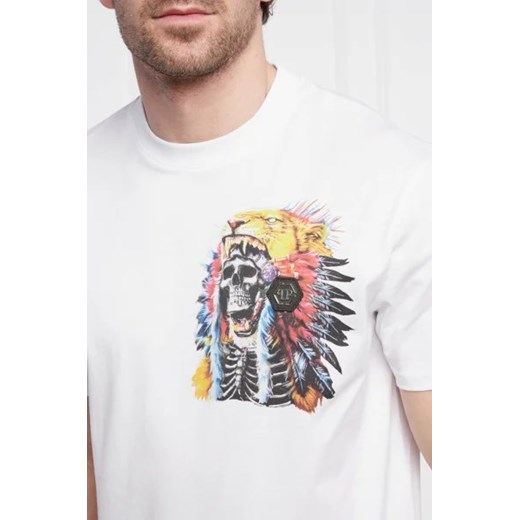 T-shirt męski biały z krótkim rękawem młodzieżowy