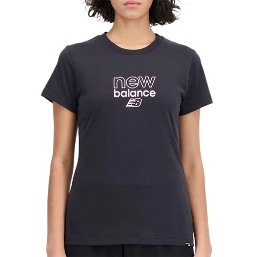 Koszulka New Balance WT33507BK - czarna ze sklepu streetstyle24.pl w kategorii Bluzki damskie - zdjęcie 173291361