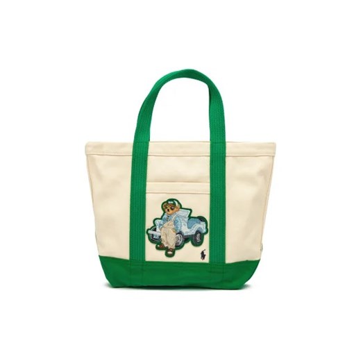Shopper bag beżowa Polo Ralph Lauren