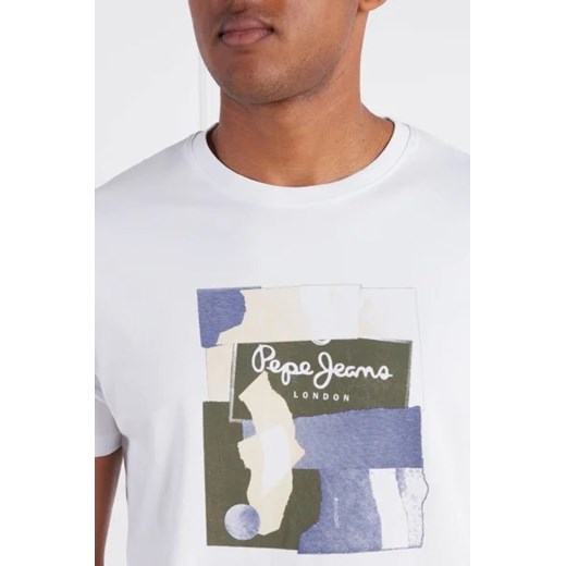 T-shirt męski Pepe Jeans z krótkimi rękawami w nadruki 