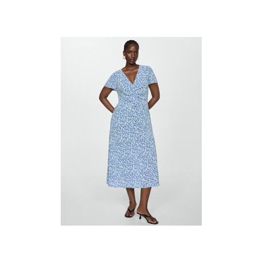 Mango Sukienka letnia Poma 67037131 Niebieski Regular Fit ze sklepu MODIVO w kategorii Sukienki - zdjęcie 173292642