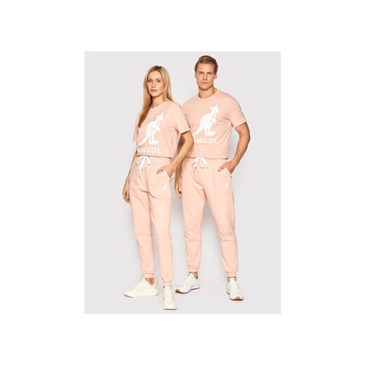 Kangol Spodnie dresowe Unisex Essential KLEU007 Różowy Regular Fit ze sklepu MODIVO w kategorii Spodnie męskie - zdjęcie 173292724
