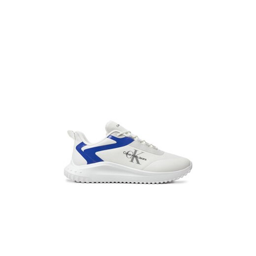Calvin Klein Jeans Sneakersy Eva Runner Low Lace Ml Mix YM0YM00968 Biały ze sklepu MODIVO w kategorii Buty sportowe męskie - zdjęcie 173292763