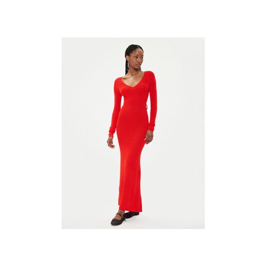 Gestuz Sukienka dzianinowa 10908347 Czerwony Slim Fit ze sklepu MODIVO w kategorii Sukienki - zdjęcie 173292802