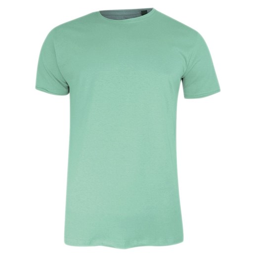 T-Shirt (Koszulka) Miętowy Bez Nadruku, Okrągły Dekolt, Postrzępione Brzegi -BRAVE SOUL- Męski TSBRSSS21FRESHERmintgreen ze sklepu JegoSzafa.pl w kategorii T-shirty męskie - zdjęcie 173293123