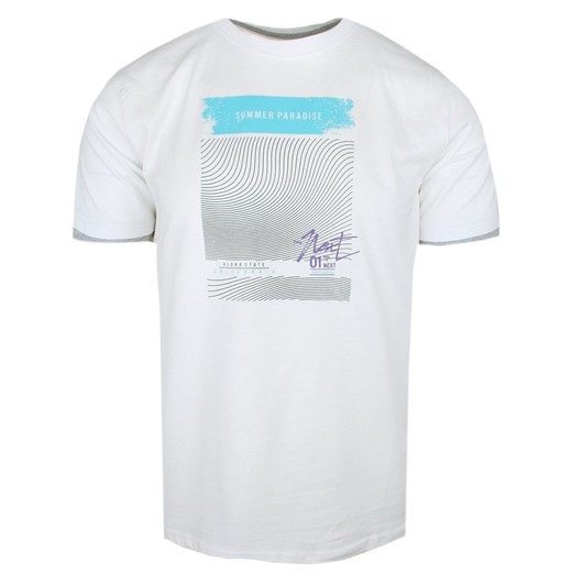 T-Shirt Męski - Biały z Nadrukiem - Pako Jeans TSPJNS19summerBI ze sklepu JegoSzafa.pl w kategorii T-shirty męskie - zdjęcie 173293131
