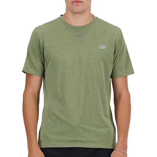 Koszulka New Balance MT41253DEK - zielona ze sklepu streetstyle24.pl w kategorii T-shirty męskie - zdjęcie 173293543