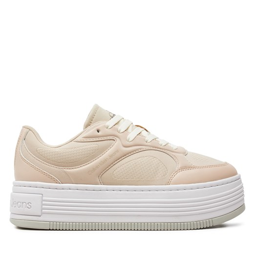 Calvin Klein buty sportowe damskie sneakersy na platformie sznurowane