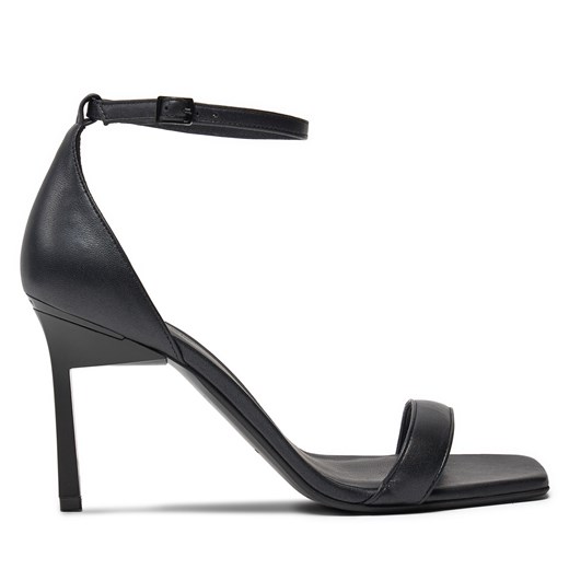 Sandały Calvin Klein Heel Sandal 90 Pearl Lth HW0HW02066 Czarny ze sklepu eobuwie.pl w kategorii Sandały damskie - zdjęcie 173293921