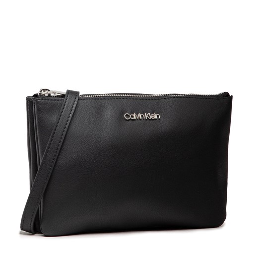 Torebka Calvin Klein Ck Must Ew Dbl Cpt Xbody K60K608409 Czarny Calvin Klein one size eobuwie.pl okazyjna cena