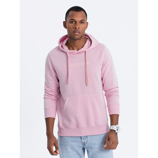Bluza męska w mocnych kolorach - różowa V5 1351B XXL Edoti