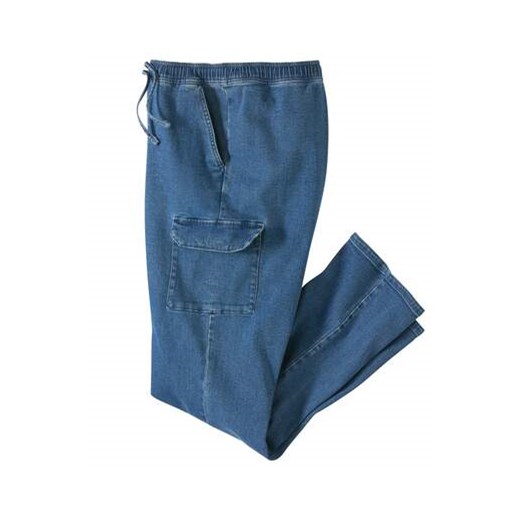 Luźne, jeansowe spodnie-bojówki ze sklepu Atlas For Men w kategorii Jeansy męskie - zdjęcie 173294931