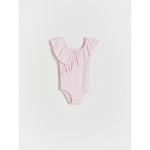 Reserved - Body z falbanką - brudny róż ze sklepu Reserved w kategorii Body niemowlęce - zdjęcie 173295290