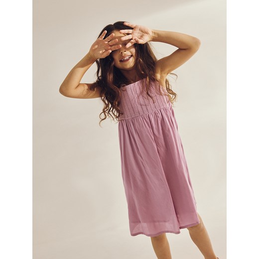 Reserved - Muślinowa sukienka - fioletowy ze sklepu Reserved w kategorii Sukienki dziewczęce - zdjęcie 173295650