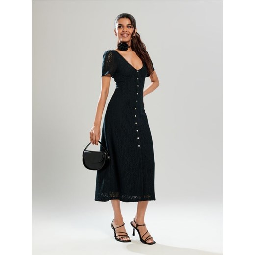 Sinsay - Sukienka midi - czarny ze sklepu Sinsay w kategorii Sukienki - zdjęcie 173296022