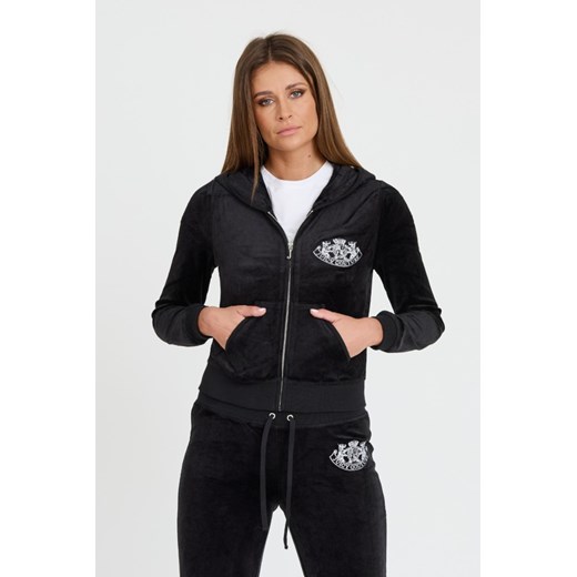 JUICY COUTURE Czarna bluza Heritage Dog Crest Robyn Hoodie, Rozmiar M ze sklepu outfit.pl w kategorii Bluzy damskie - zdjęcie 173297773