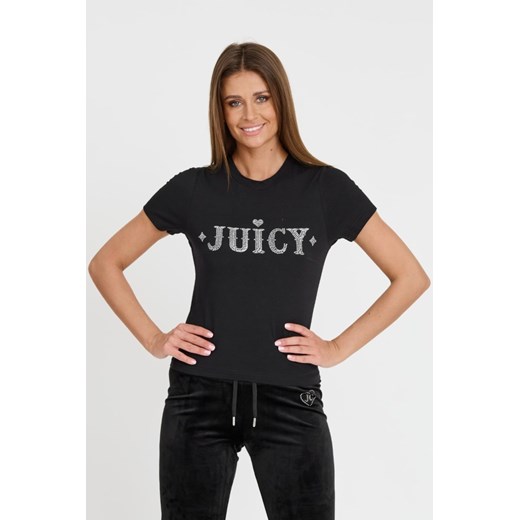 JUICY COUTURE Czarny t-shirt Ryder Rodeo Fitted, Wybierz rozmiar M ze sklepu outfit.pl w kategorii Bluzki damskie - zdjęcie 173297862