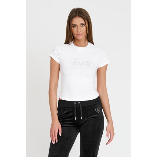 JUICY COUTURE Biały t-shirt Retroshrunken Tee, Rozmiar M ze sklepu outfit.pl w kategorii Bluzki damskie - zdjęcie 173297892