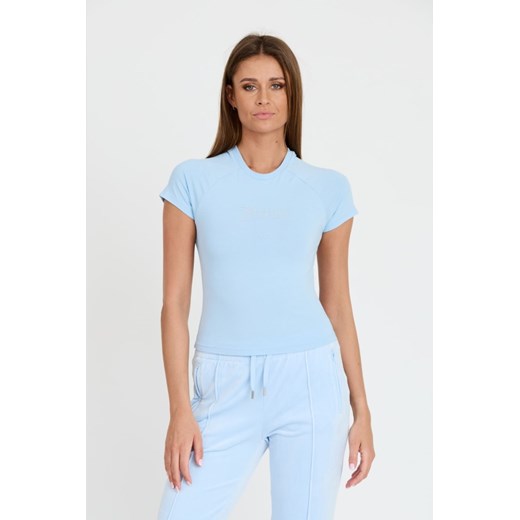 JUICY COUTURE Błękitny t-shirt Shrunken Diamante Tee, Rozmiar S ze sklepu outfit.pl w kategorii Bluzki damskie - zdjęcie 173297910