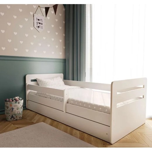 Łóżko dla dziecka z materacem Candy 2X 80x180 - białe Elior One Size Edinos.pl