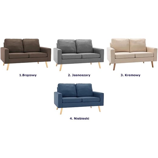 2-osobowa jasnoszara sofa - Eroa 2Q Elior One Size Edinos.pl