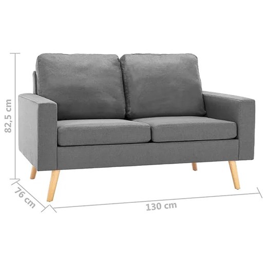 2-osobowa jasnoszara sofa - Eroa 2Q Elior One Size Edinos.pl