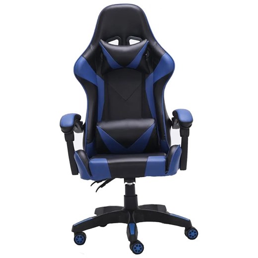 Niebieski fotel dla gracza z poduszkami - Vexim ze sklepu Edinos.pl w kategorii Krzesła biurowe - zdjęcie 173300223