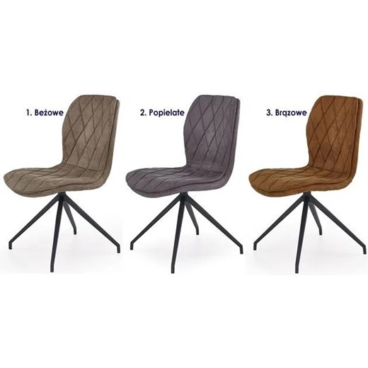 Tapicerowane krzesło w industrialnym stylu Gimer - popielate Profeos One Size Edinos.pl