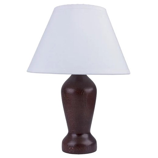 Klasyczna lampka nocna z abażurem wenge - S225 P7-H09 ze sklepu Edinos.pl w kategorii Lampy stołowe - zdjęcie 173300303