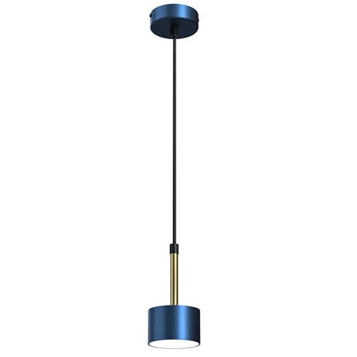 Niebiesko-złota wisząca lampa z abażurem - N019-Circile Lumes One Size Edinos.pl